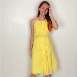 David’s Bridal yellow short dress